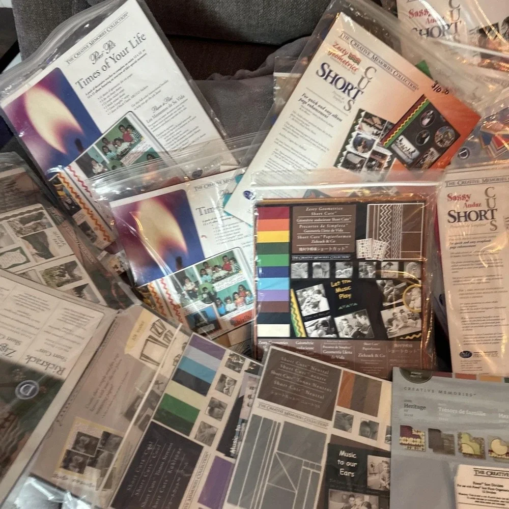 Creative Memories Lot 19 Paper Packs, Two Divider Packs Vintage Scrapbooking